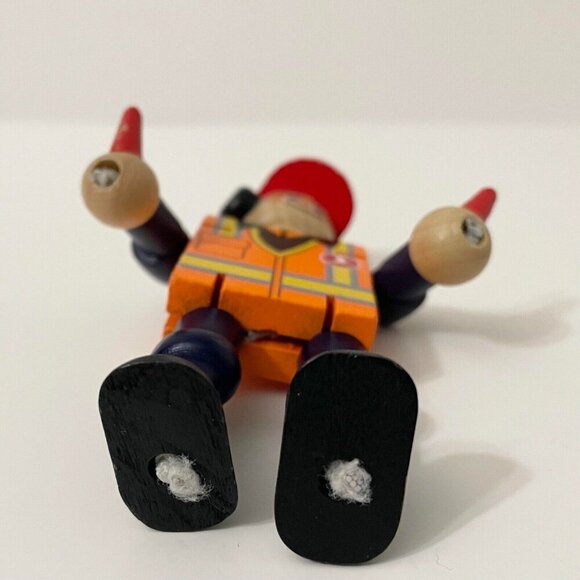 Turkish Airlines Small Wooden Toy Plane Coordinator Moveable Arms and Legs - Picture 13 of 16